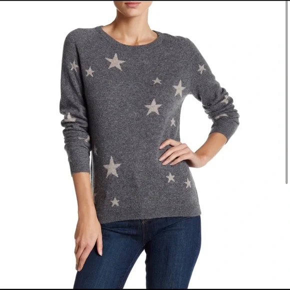 Philosophy cashmere grey star crewneck sweater - Picture 5 of 6